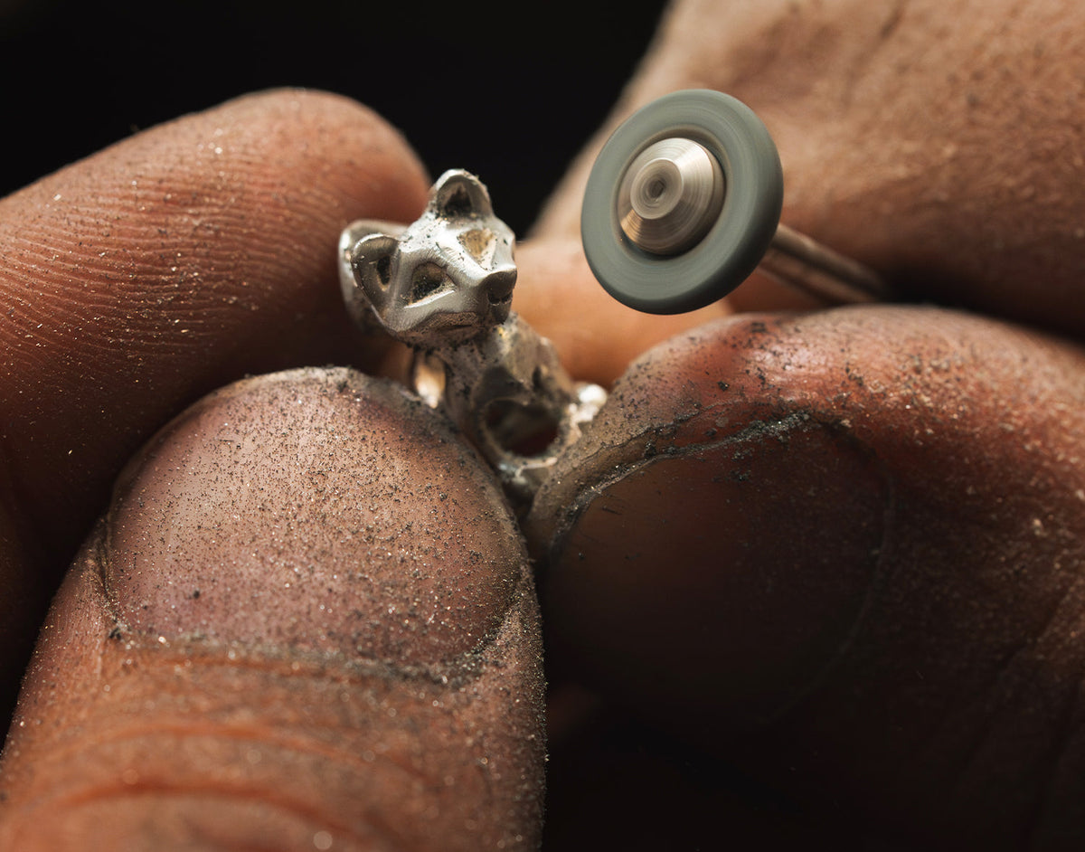 Silver bead Little lionheart, a little cat with the heart of a lion in the making 