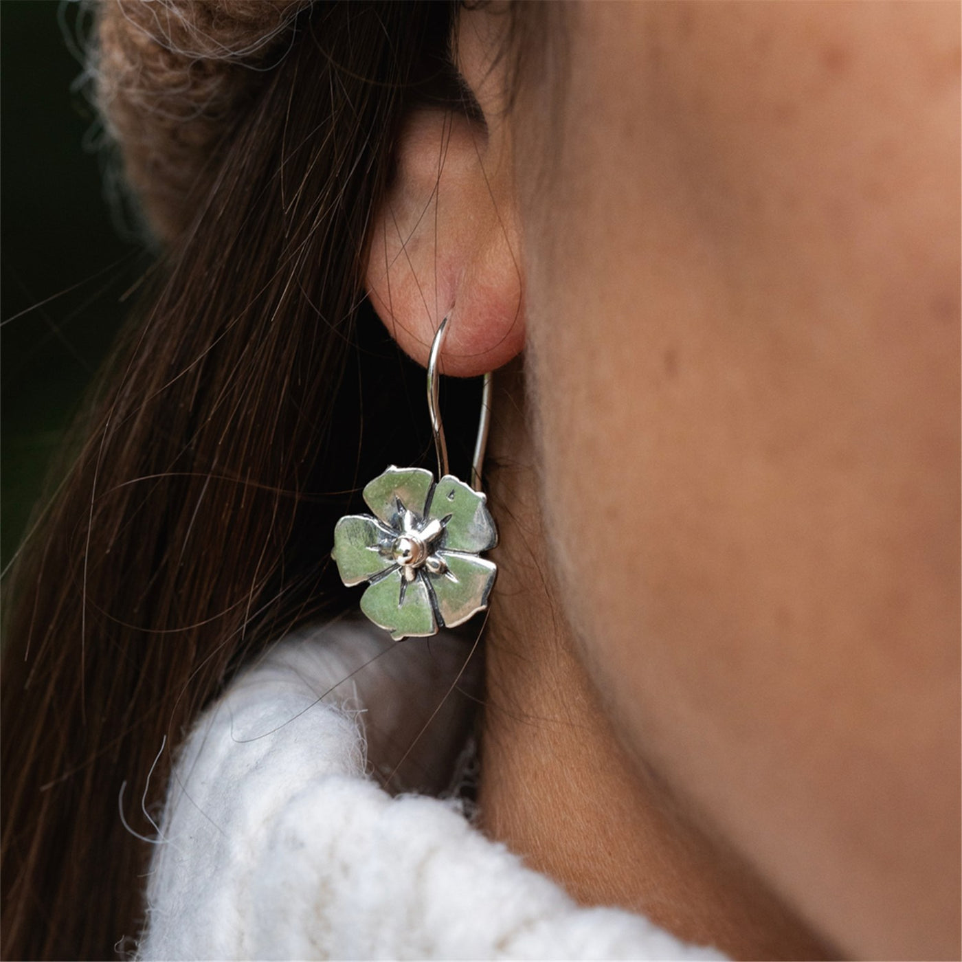 Morning Dew Earrings with Silver Earring Hooks