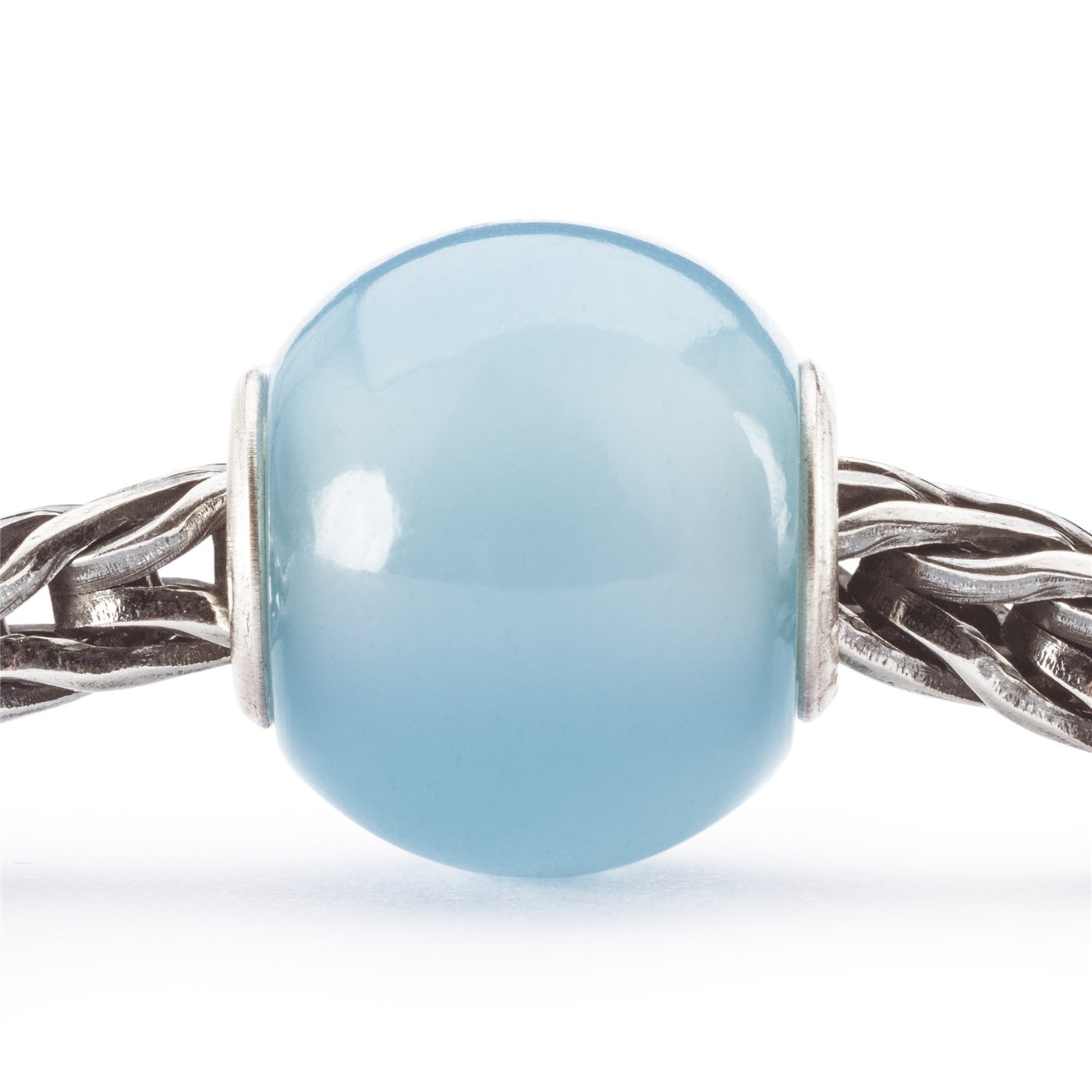 Round Light Blue Agate Bead