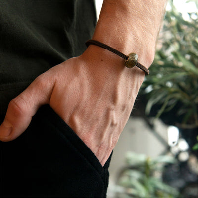 Single Leather Bracelet, Brown