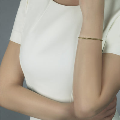 Gold 14 k Bracelet with Basic Lock