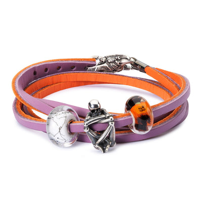 Leather Bracelet Pumpkin/Grape