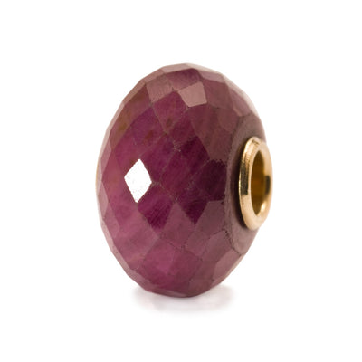 Ruby Bead with Gold Core