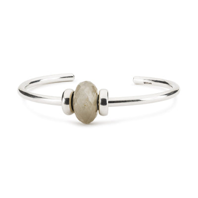 Grey Moonstone Silver Bangle